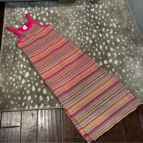 No Boundaries Stripe Tank Dress Pink Multi Color. Size S - Picture 6 of 15